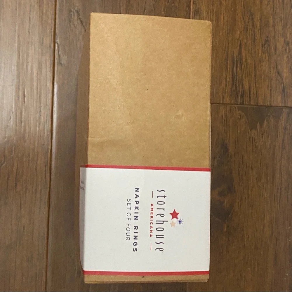 NWT Patriotic Star Napkin Rings – Set of 4 - Picture 2 of 2